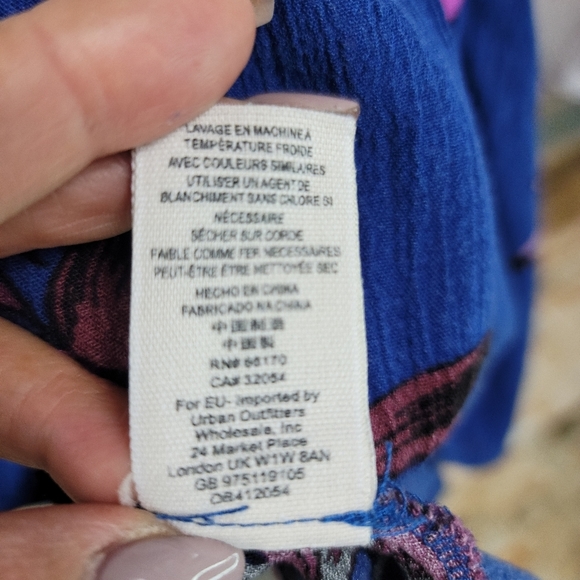 FREE PEOPLE ELECTRIC ORCHARD BLUE BOHEMIAN VIBES LONG SLEEVE MINI TUNIC DRESS - Picture 7 of 16